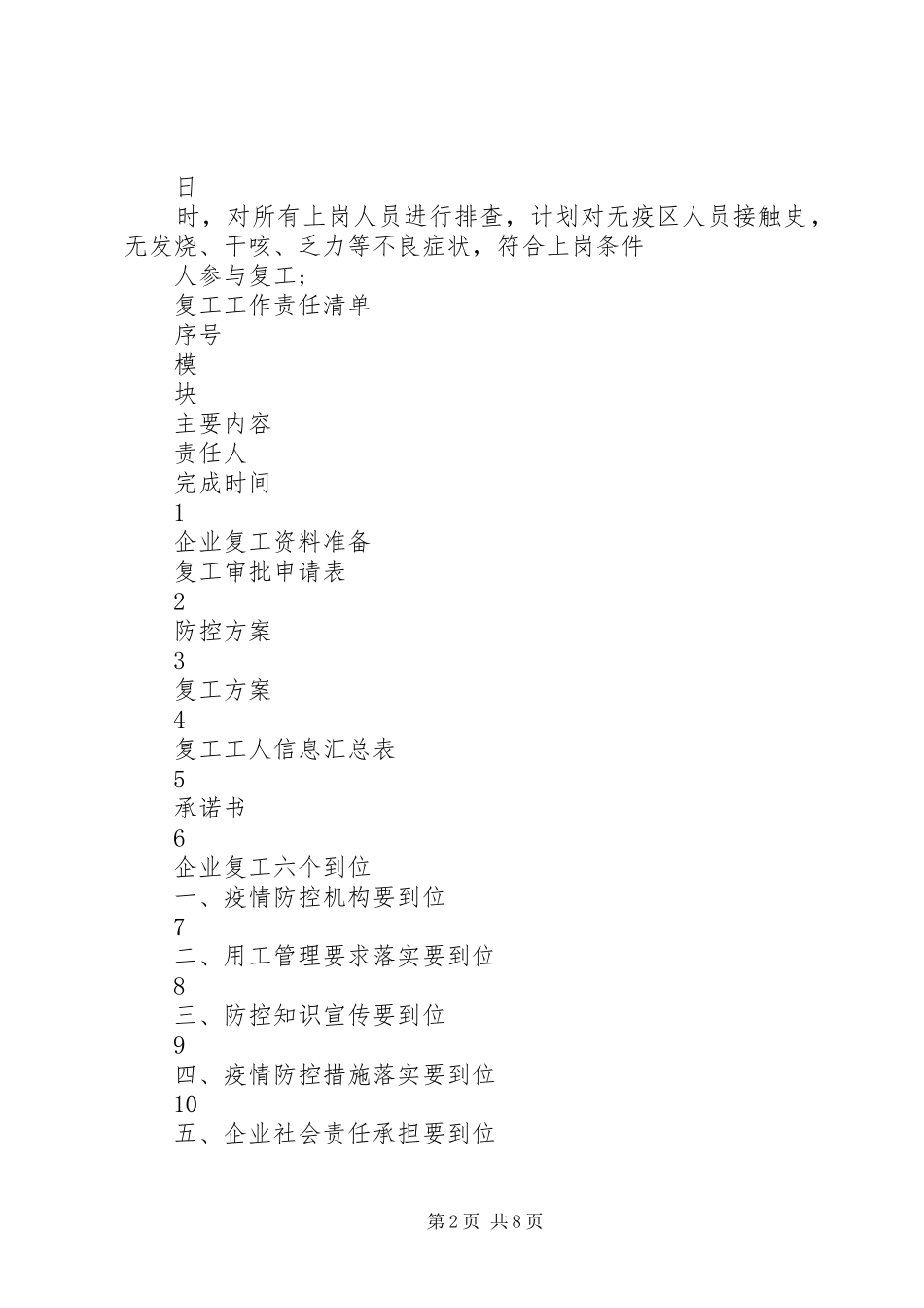 XX年企业复产复工疫情防控方案_第2页