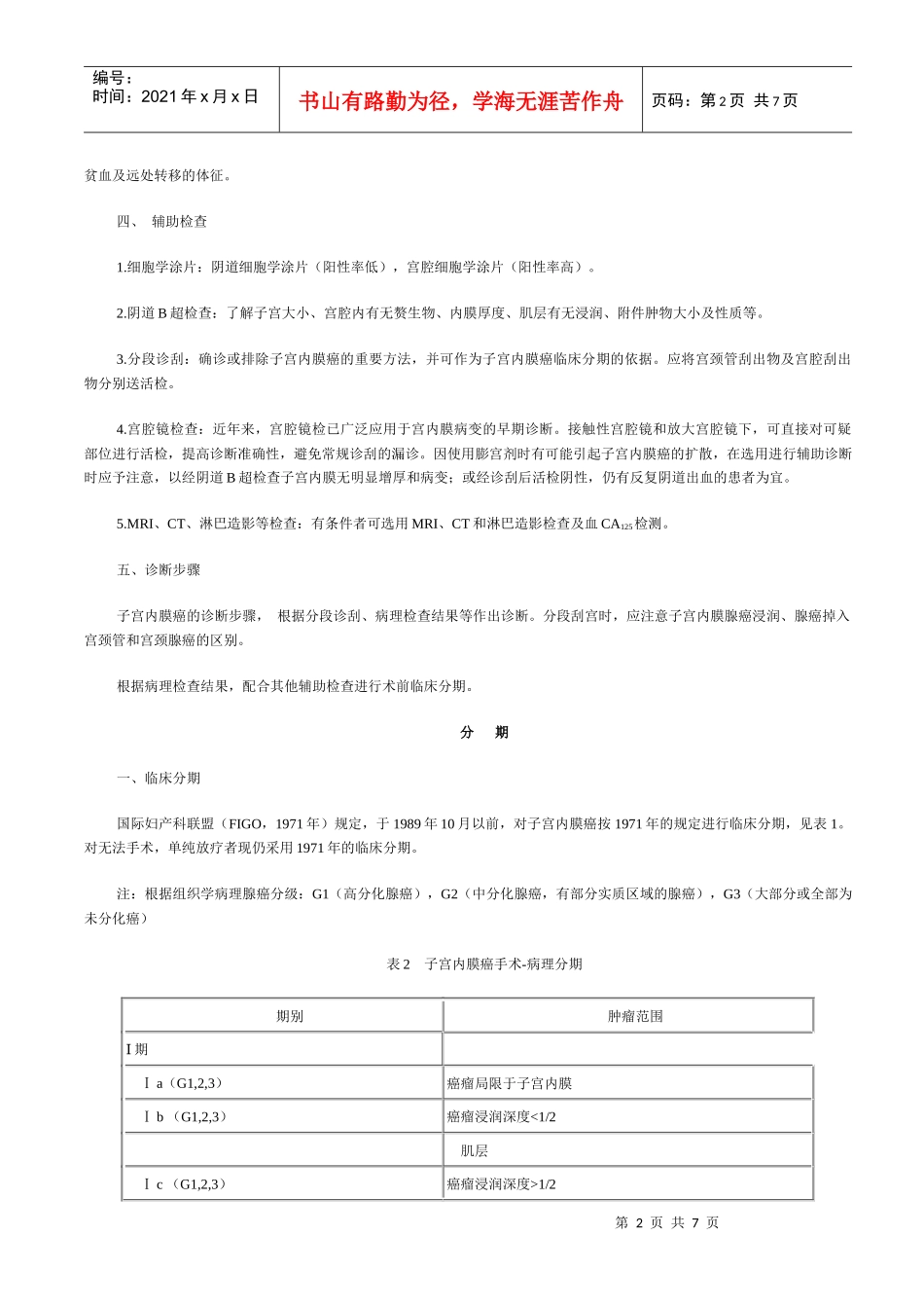 妇科常见恶性肿瘤诊断与治疗规范——子宫内膜癌_第2页