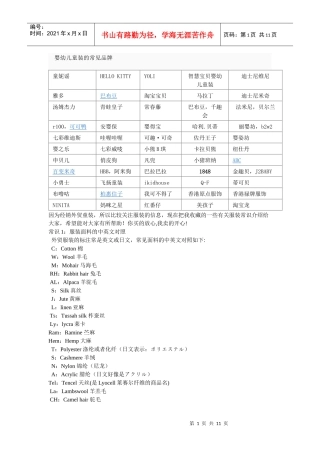 婴幼儿童装的常见品牌(1)