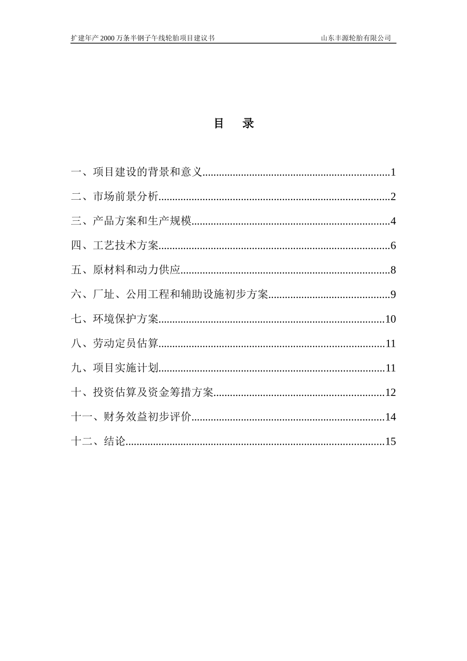 子午线轮胎项目建议书范本_第3页