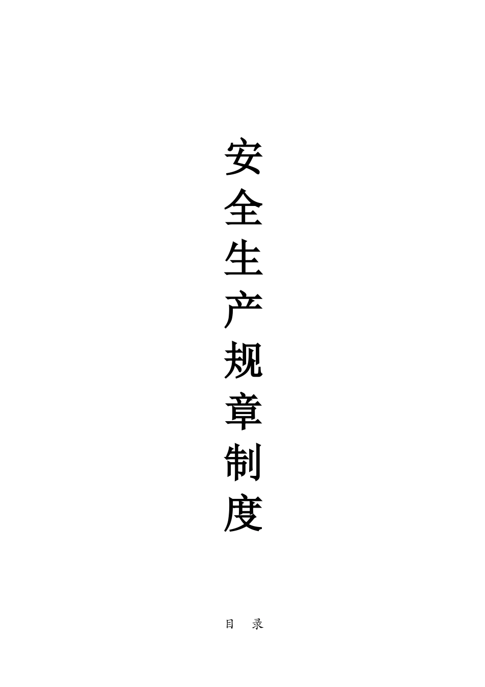 安全生产规章制度和操作规程_第1页