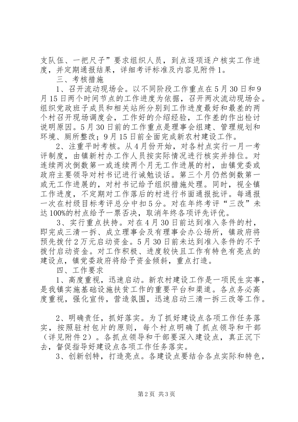 XX年新农村建设工作考评方案_第2页