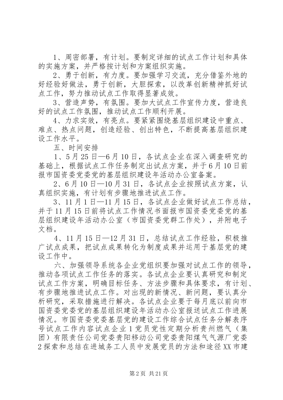 国资委党委基层党的建设综合试点方案_第2页