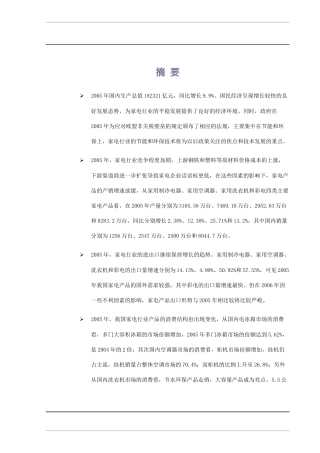家电行业的发展及影响分析