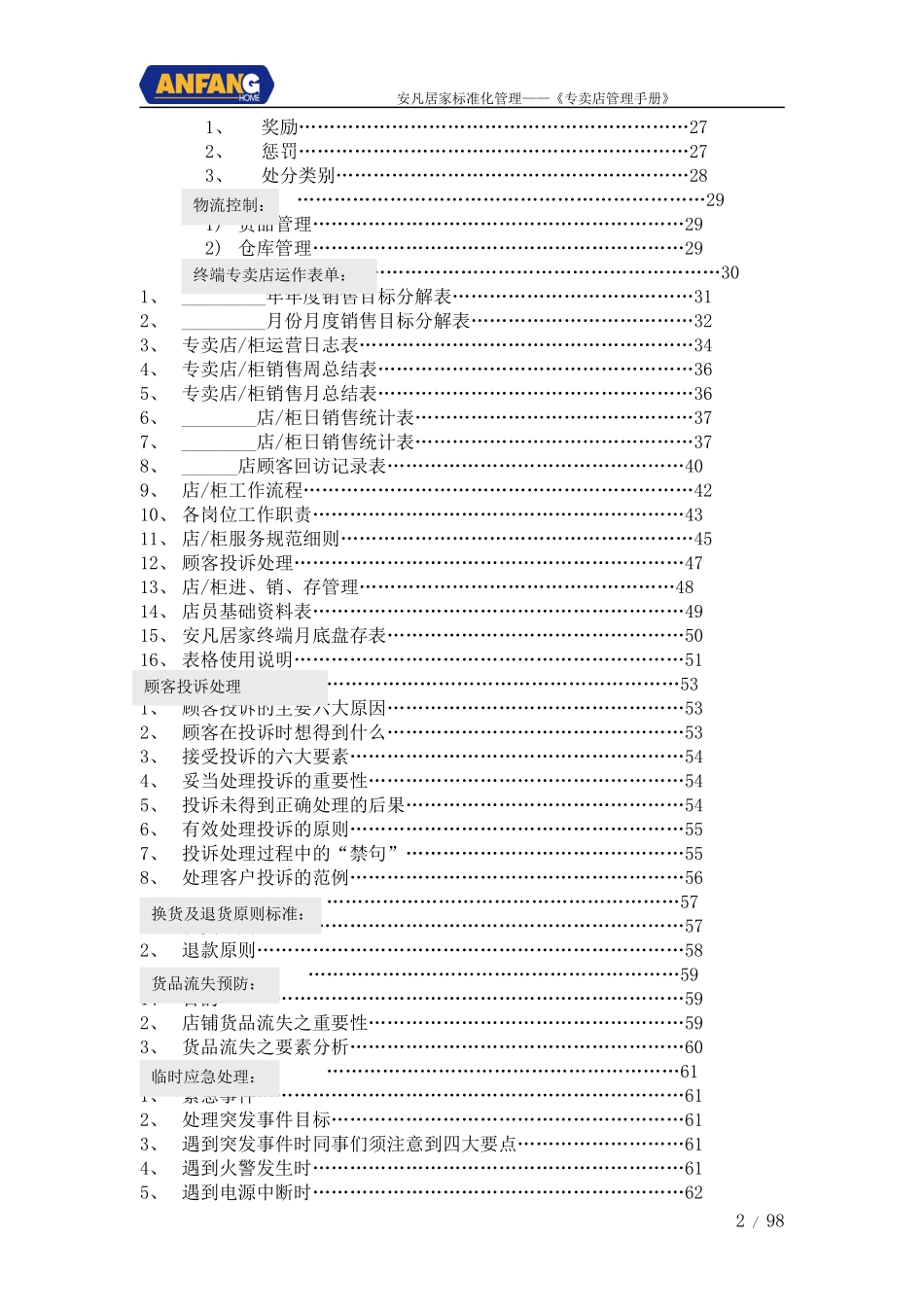 安凡居家标准化管理店铺营运管理手册_第2页