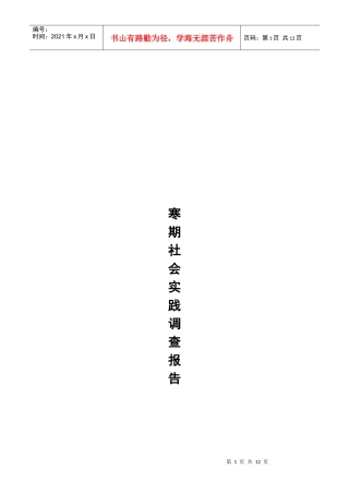 对家乡春节习俗及其文化内涵的调查报告
