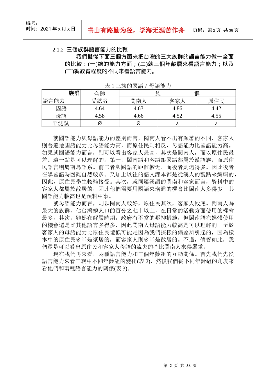 客语危机以及客家人对客语和政府语言政策的态度_第2页