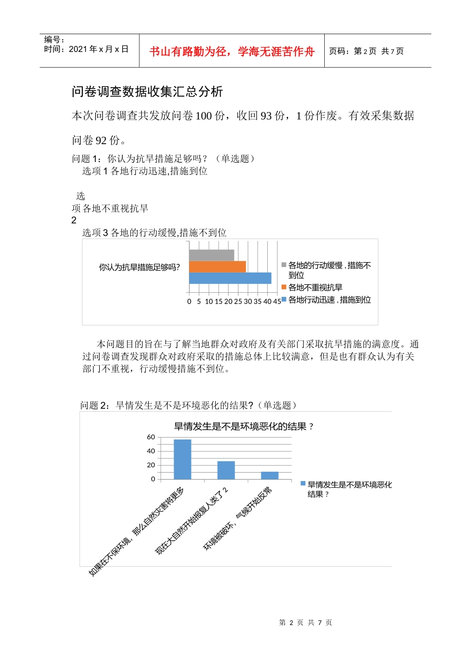 山东临朐 春旱调查问卷_第2页