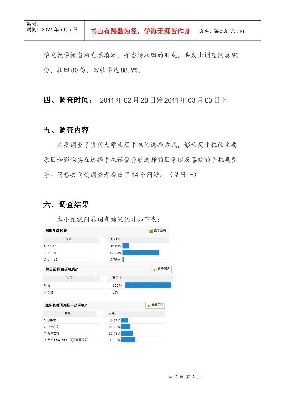 对大学生手机消费情况调查的调查报告_第2页