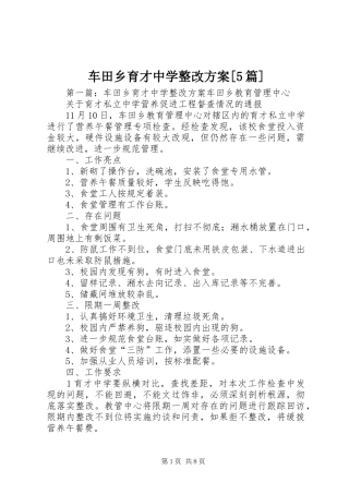车田乡育才中学整改方案[5篇]