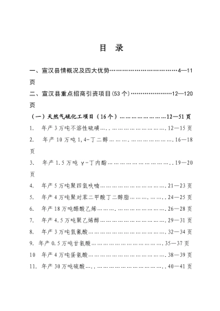 宣汉县重点招商引资项目