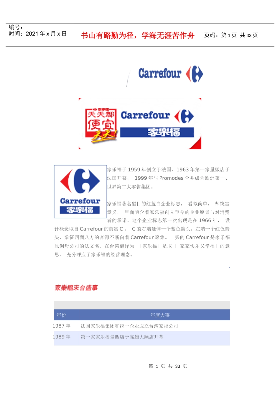 家乐福的品牌管理_第1页