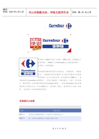 家乐福的品牌管理