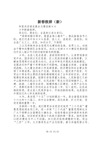 新春致辞演讲（新）(5)