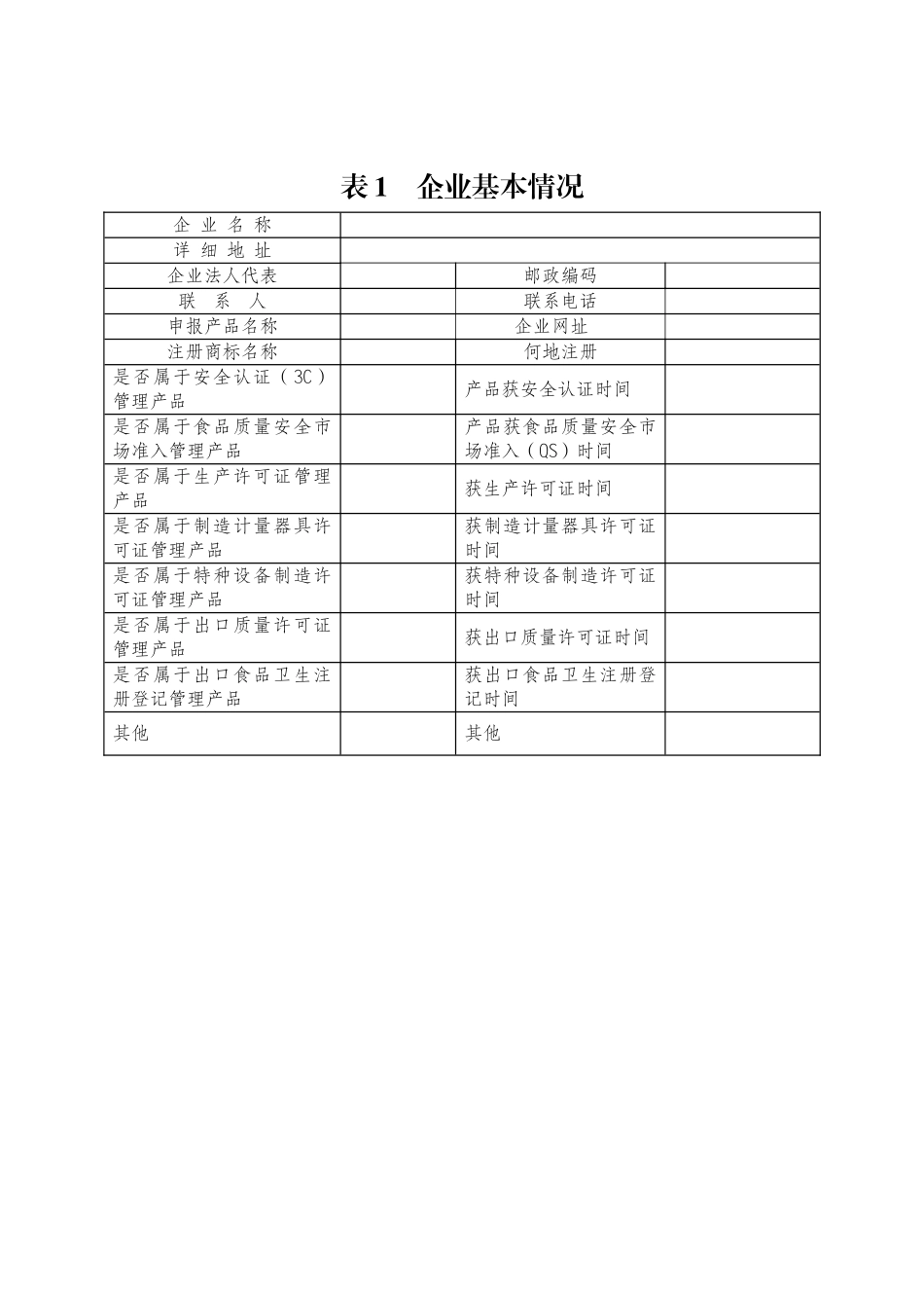 安徽名牌产品复审申请表汇编_第3页