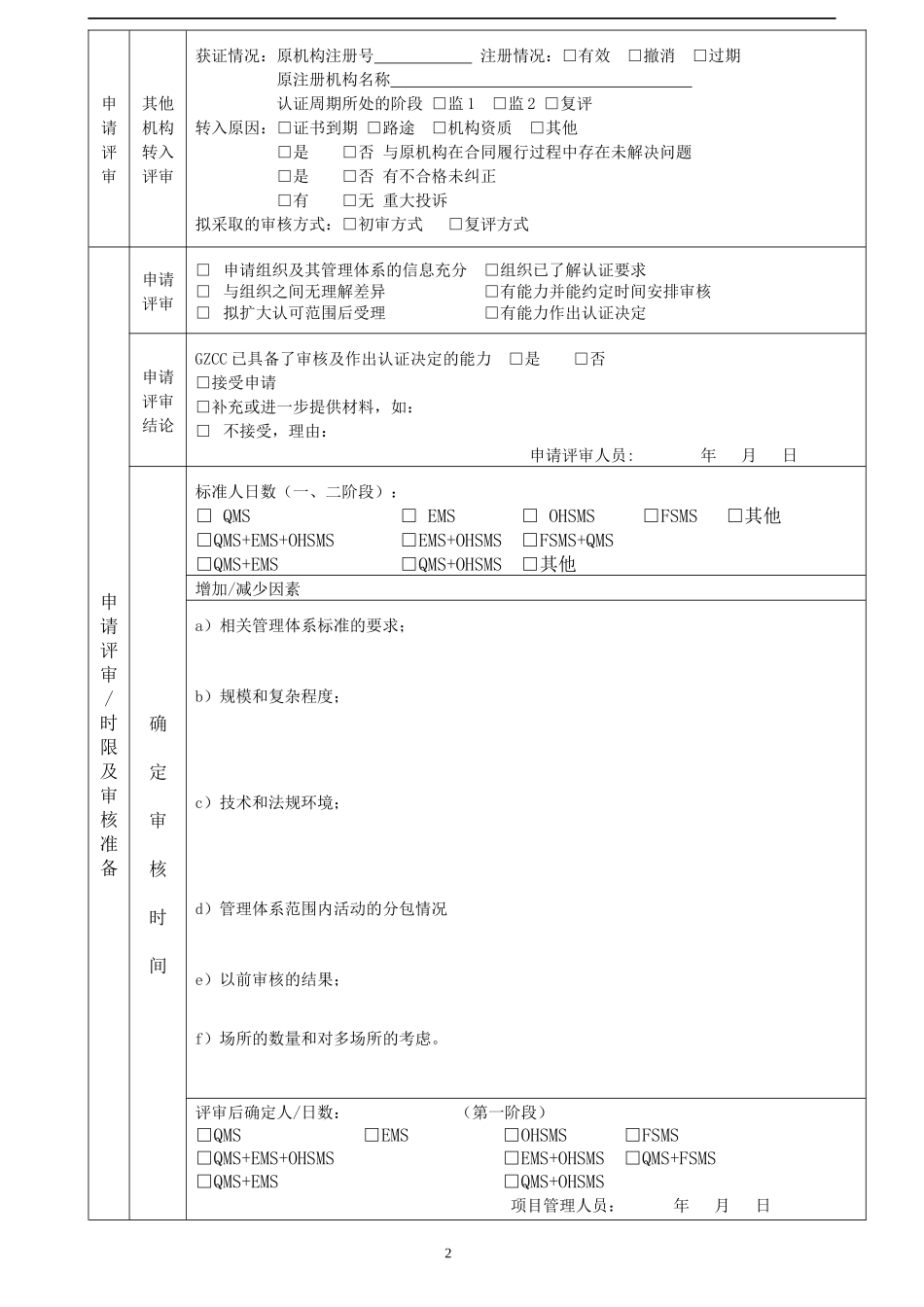审核方案策划表_第2页