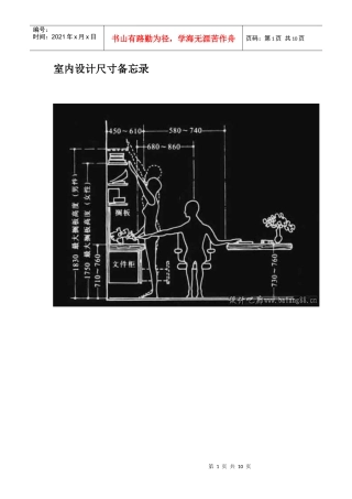 室内装修相关尺寸