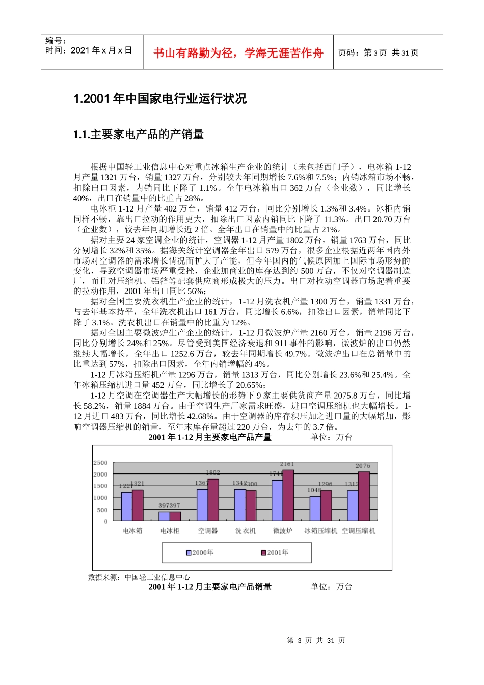 家电行业分析报告（DOC 36页）_第3页
