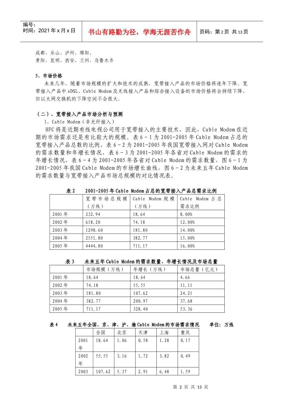 宽带接入竞争者市场报告（摘要2）_第3页