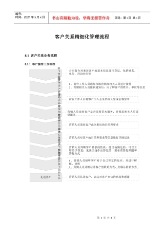 客户关系精细化管理流程