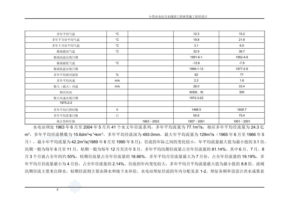 小型水电站引水隧洞典型施工组织设计_第3页