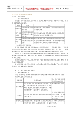 审计目标与审计范围讲义