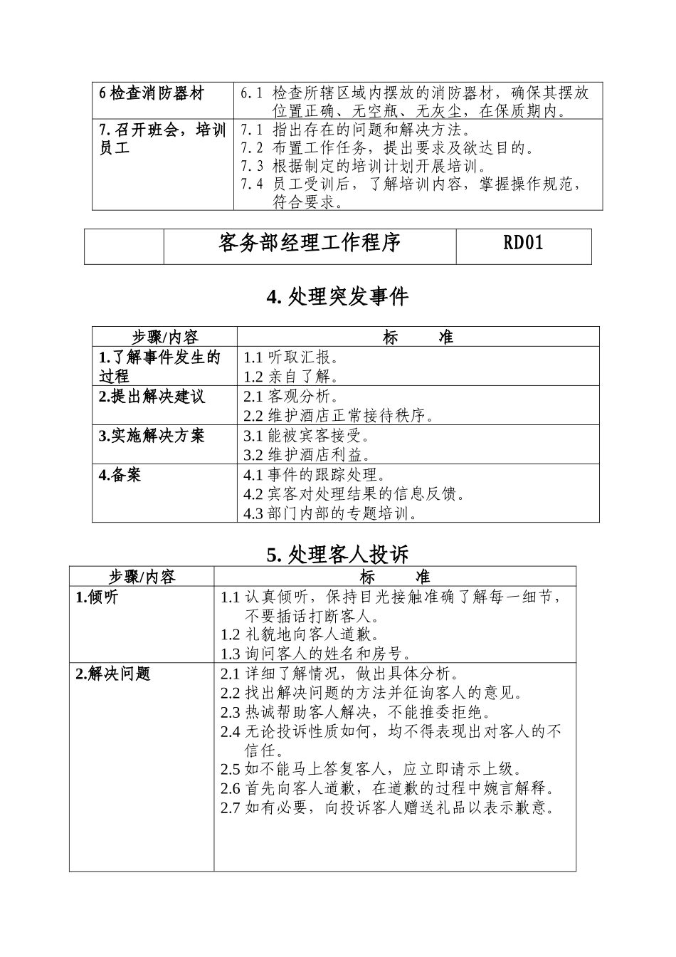 客务部（楼层）各岗位工作流程_第3页