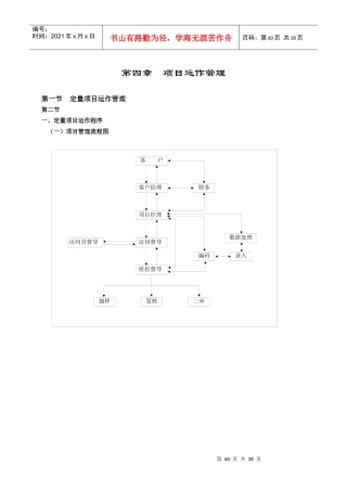 定量项目运作管理程序手册