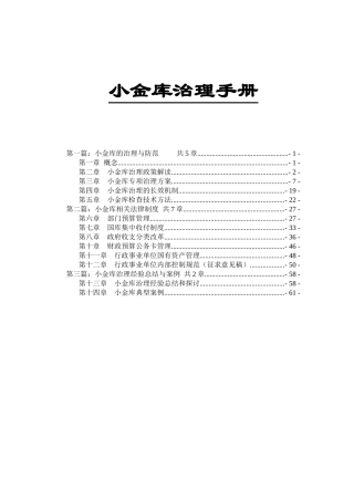 小金库治理手册范本