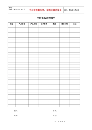 室外部品采购清单02