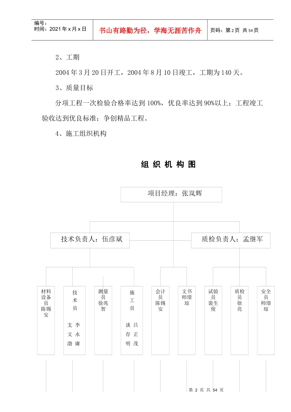 实施性施工组织设计的文字说明(二)_第2页