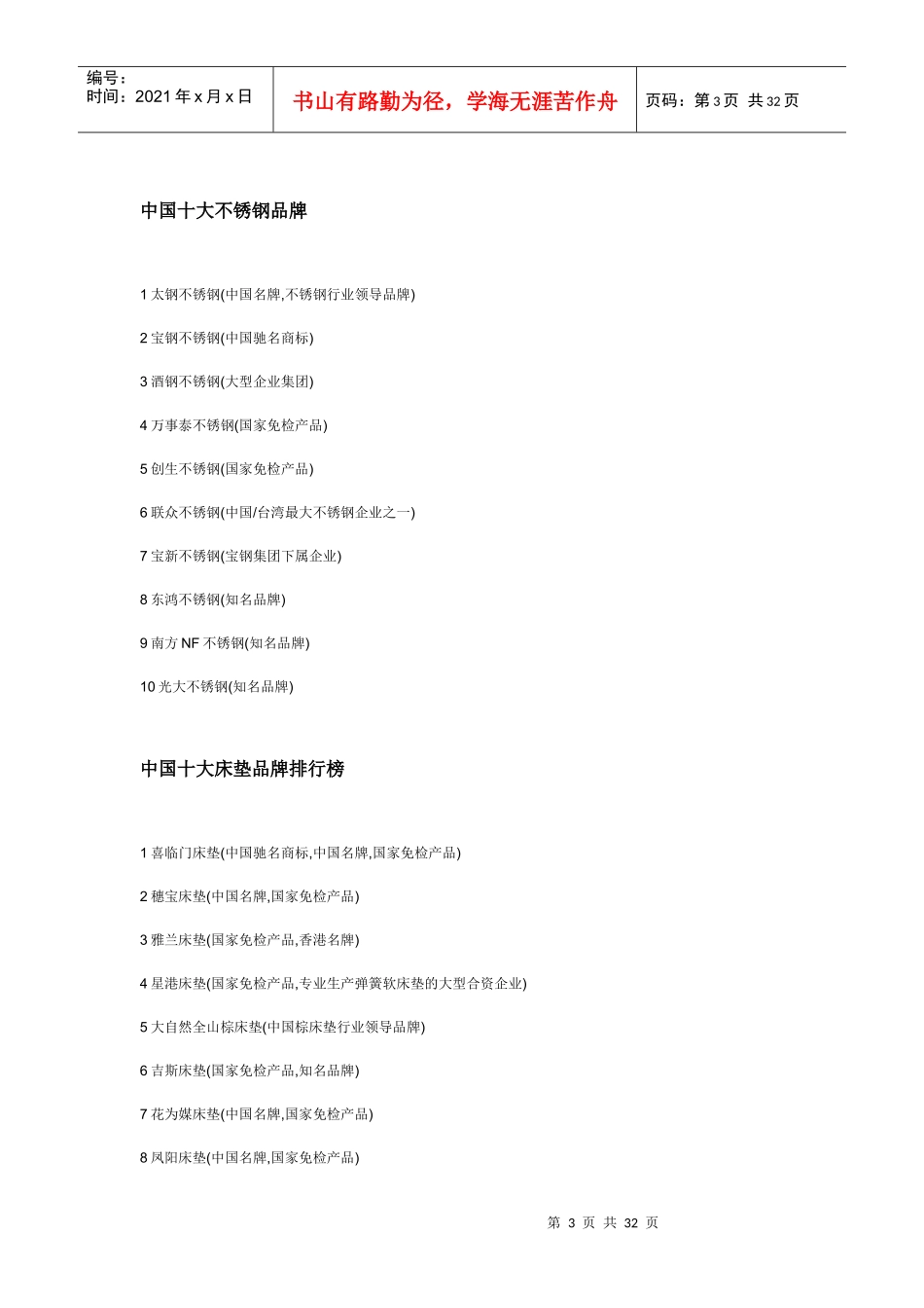家居装修材料品牌排名大全_第3页
