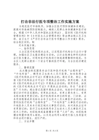 打击非法行医专项整治工作实施方案 (10)