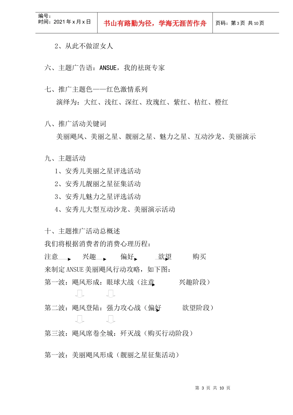 安秀儿秋季推广攻略——美丽飓风系列活动方案_第3页