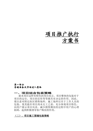 实操性项目推广执行方案宝典全书