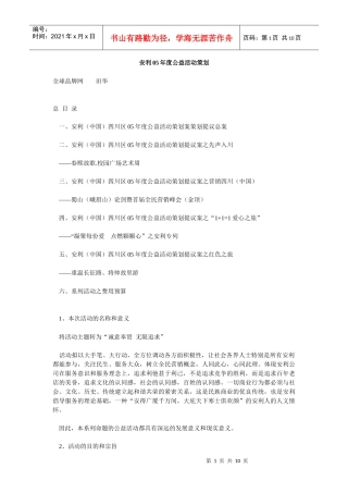 安利活动策划