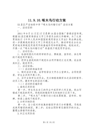 11.9.10.啄木鸟行动方案