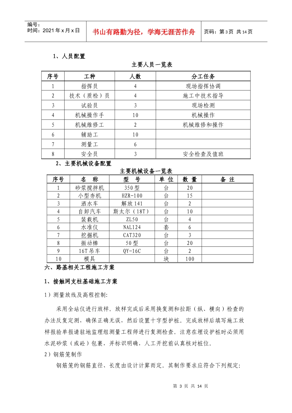 客运专线路基相关工程施工组织方案_第3页
