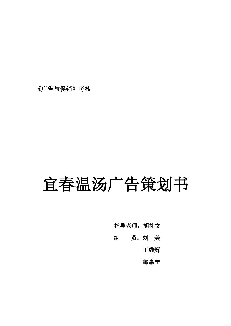 宜春温汤广告策划样本_第1页