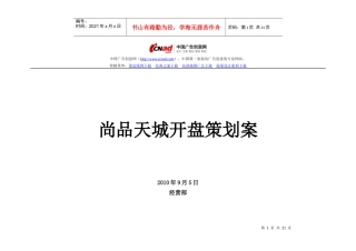 尚品天城开盘策划案
