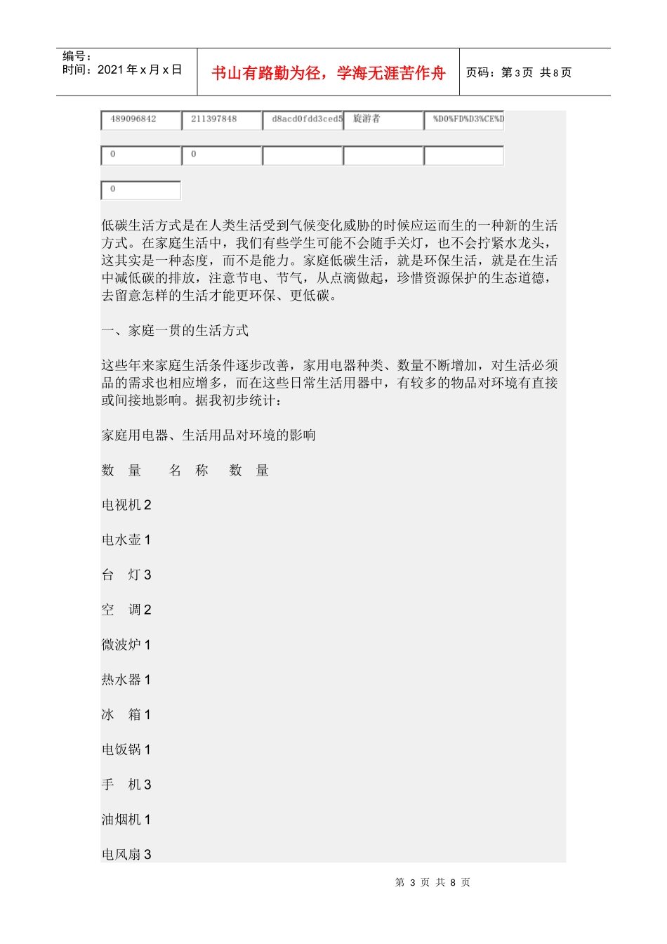 对我的低碳生活的调查报告_第3页