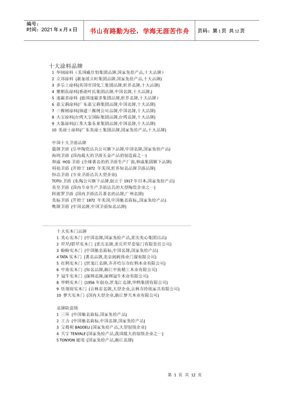 家居建材品牌及荆门铁路线路。_第1页