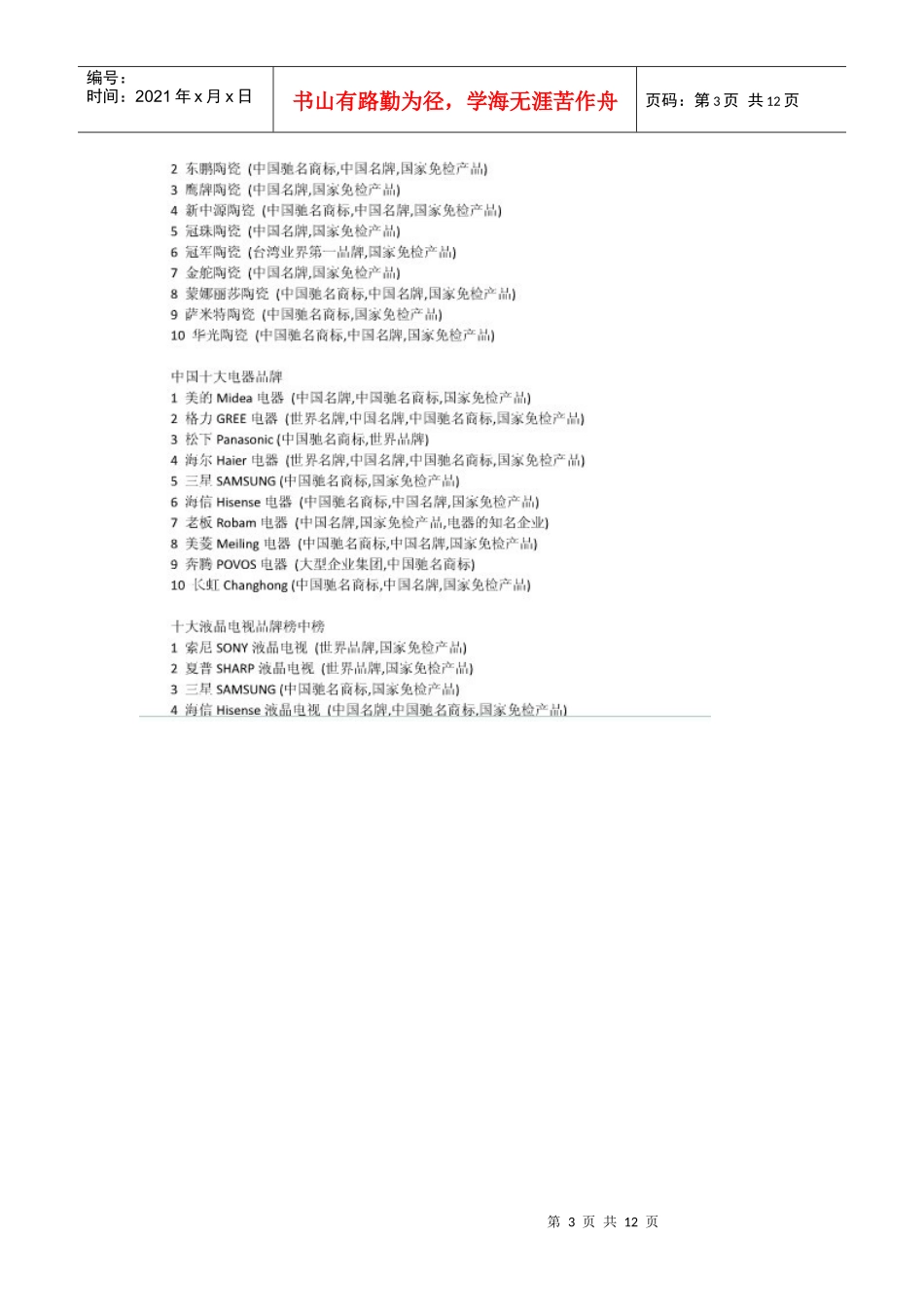 家居建材品牌及荆门铁路线路。_第3页