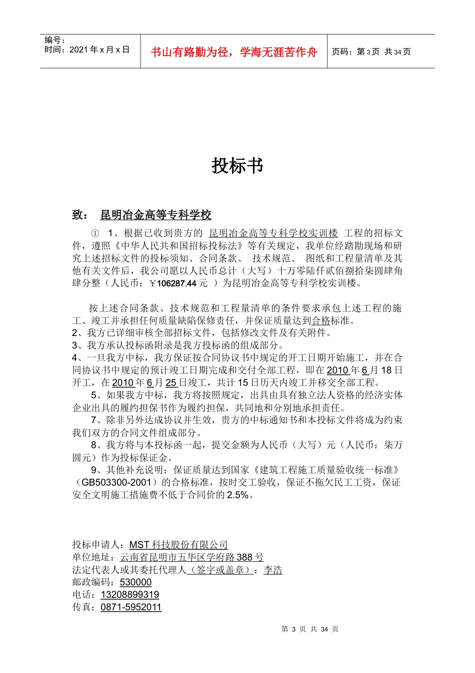 安防工程 标书_第3页