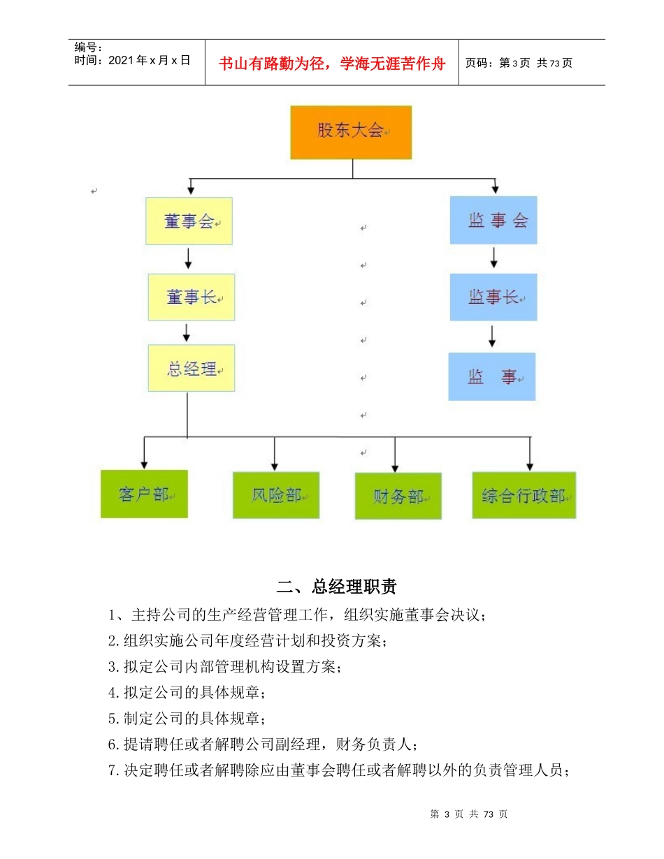小额贷款有限公司日常管理制度_第3页