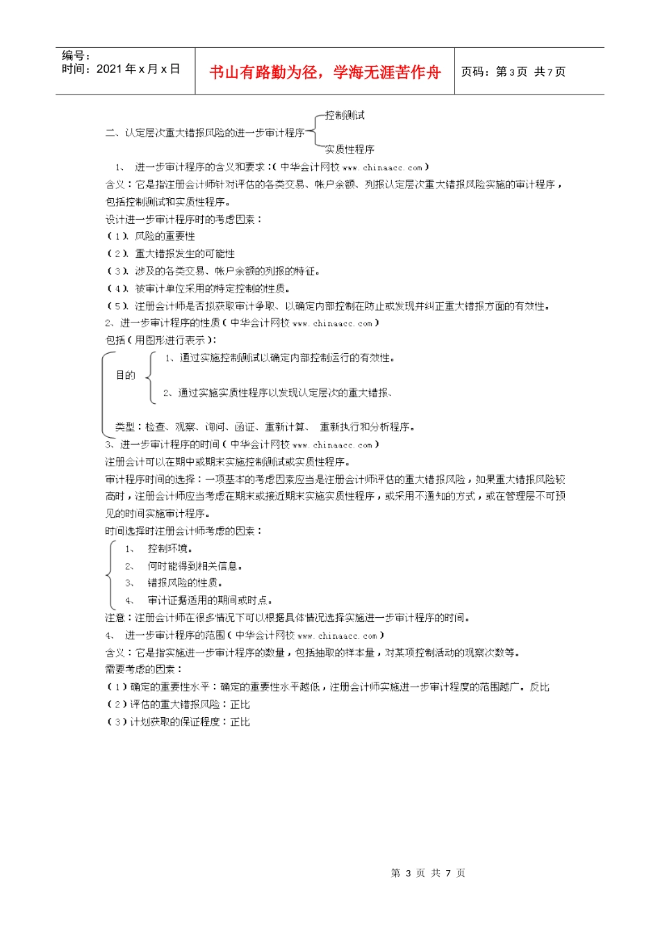 审计CPA教材由繁到简---第十章：风险应对_第3页