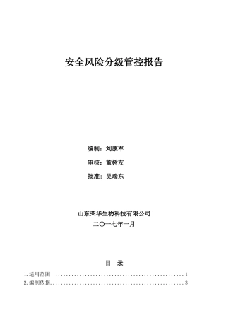 安全风险分级管控报告（DOC52页）