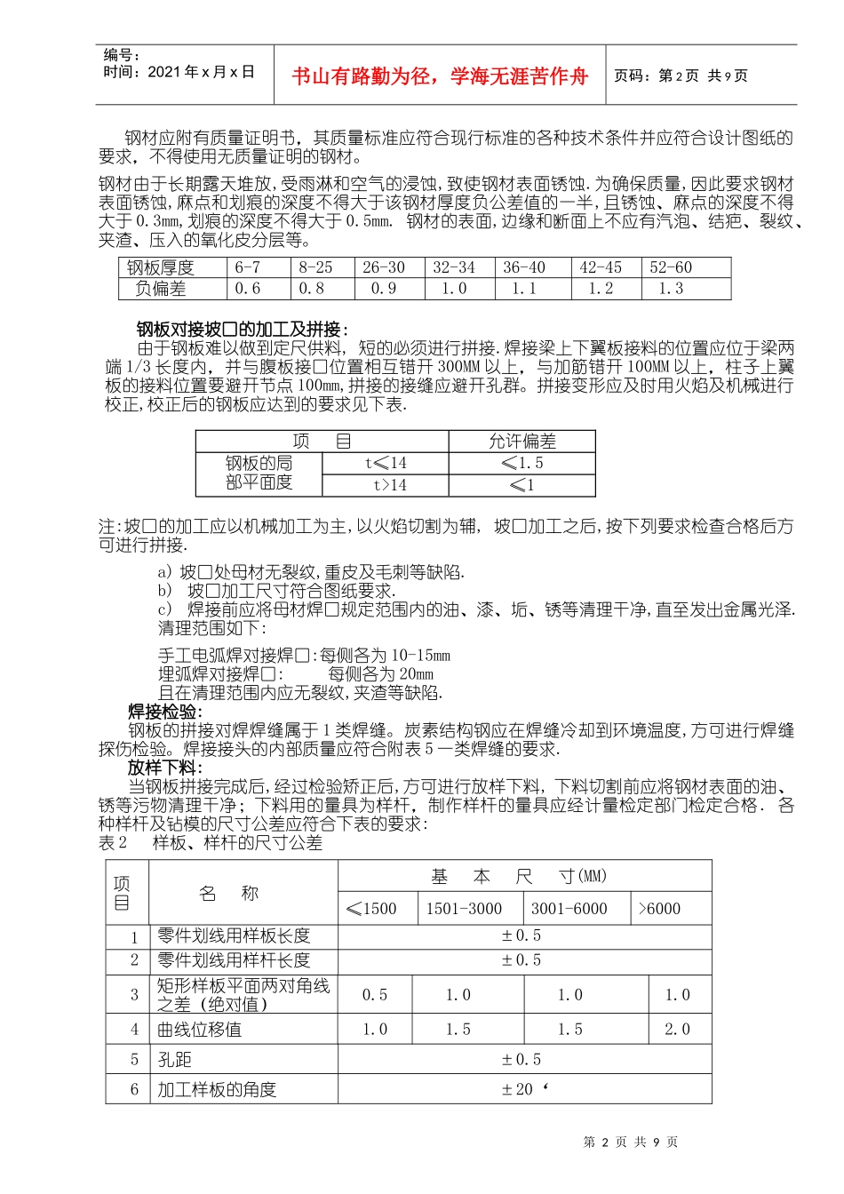 安徽省芜湖汽车配件工业园三座钢结构施工组织设计_第2页