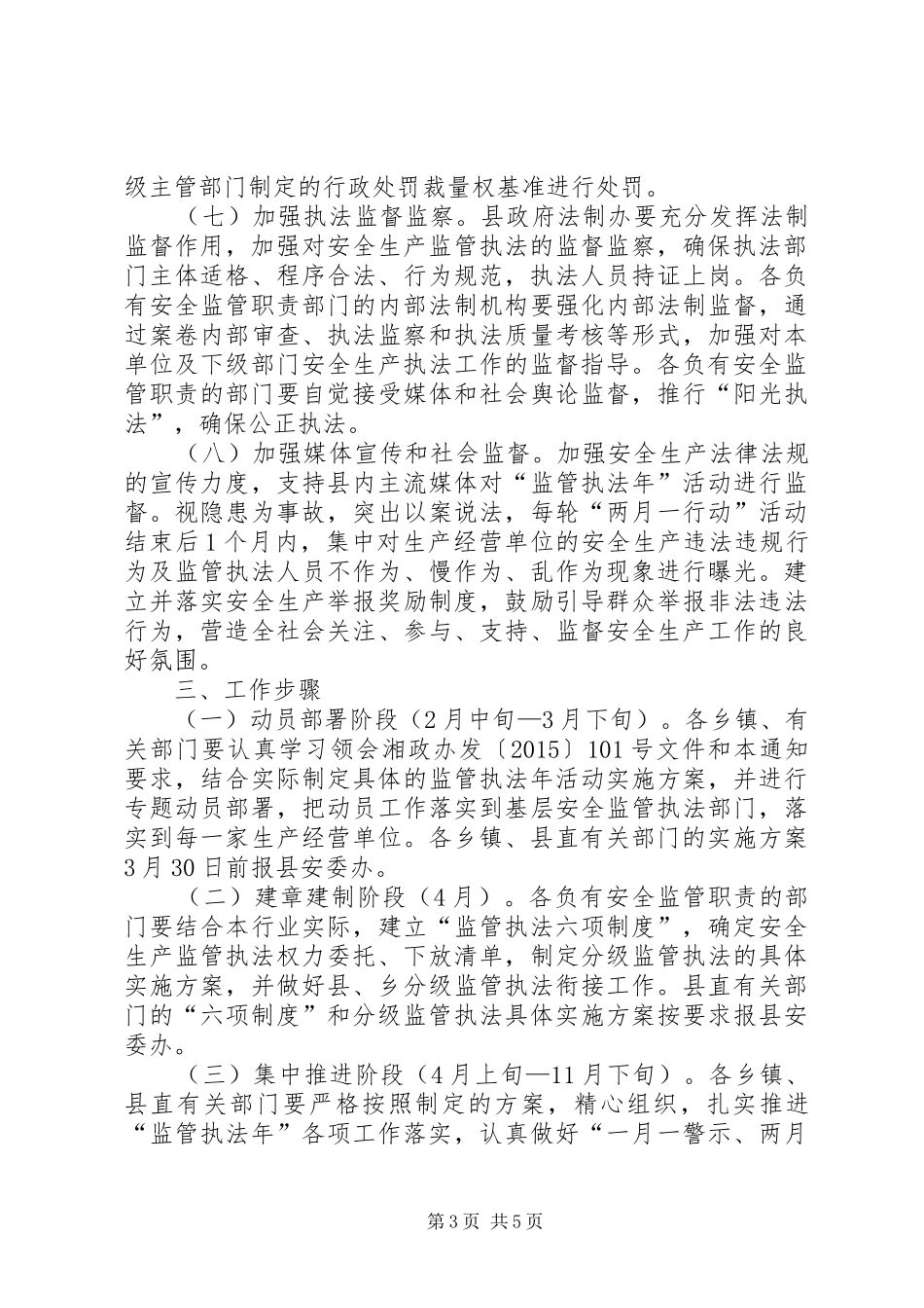 安全生产“监管执法年”实施方案_第3页