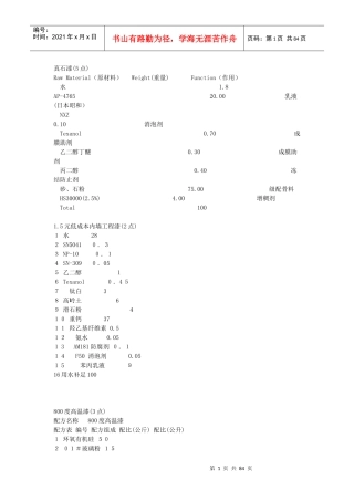实用建筑涂料配方汇总